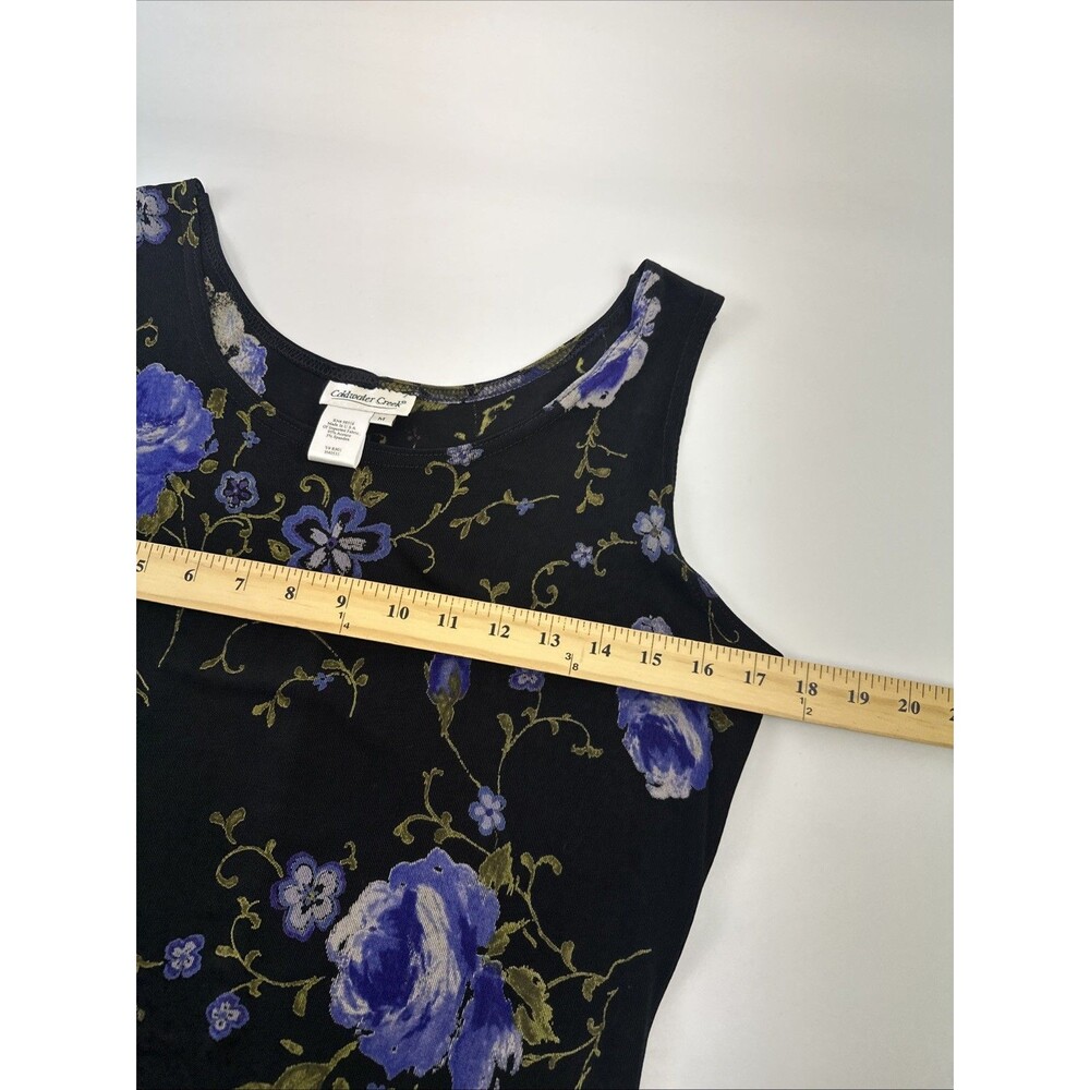 Coldwater Creek Maxi Dress Acetate Stretch Purple Floral Travel Ruffle Slinky - Picture 11 of 13